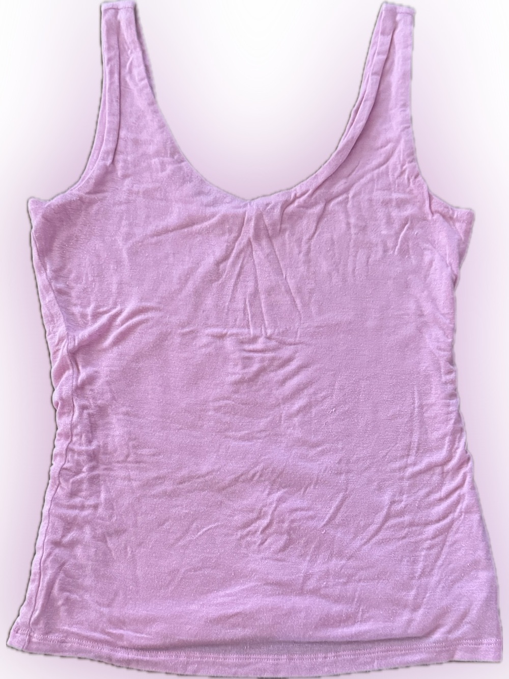 Double Zero Light Pink Scoop Neck Tank Top - Lined Size Medium